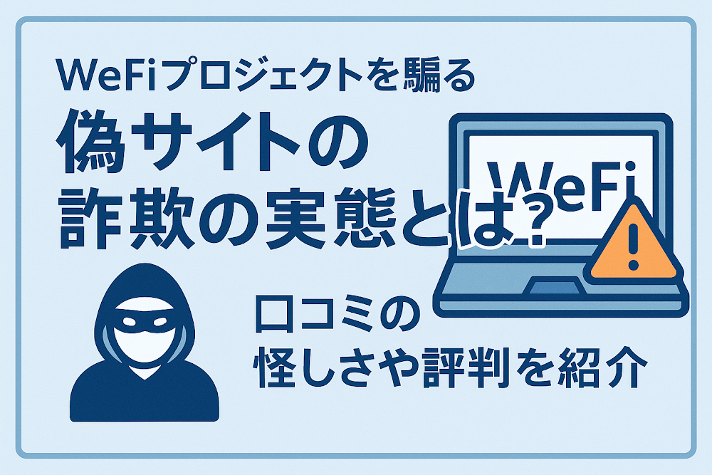 WeFiプロジェクトを騙る偽サイトの詐欺の実態とは？口コミの怪しさや評判を紹介