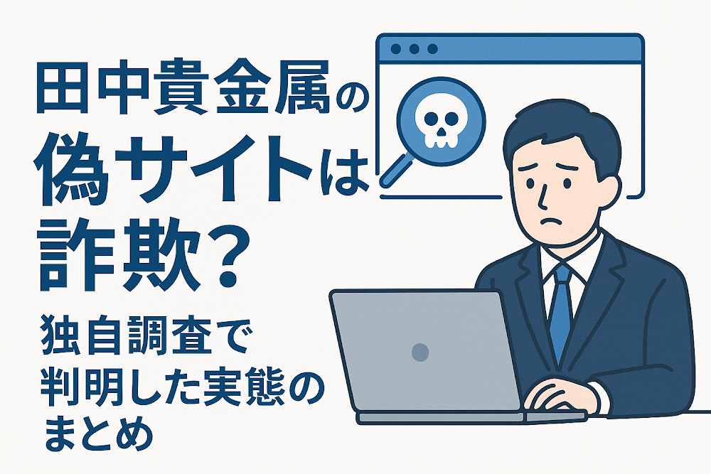 田中貴金属の偽サイトによる詐欺の危険性とは？返金確率や口コミ評判を解説