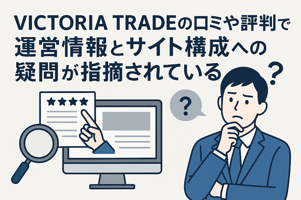 VICTORIA TRADE（vict-serv.com）の口コミや評判では運営情報とサイト構成への疑問が指摘されている