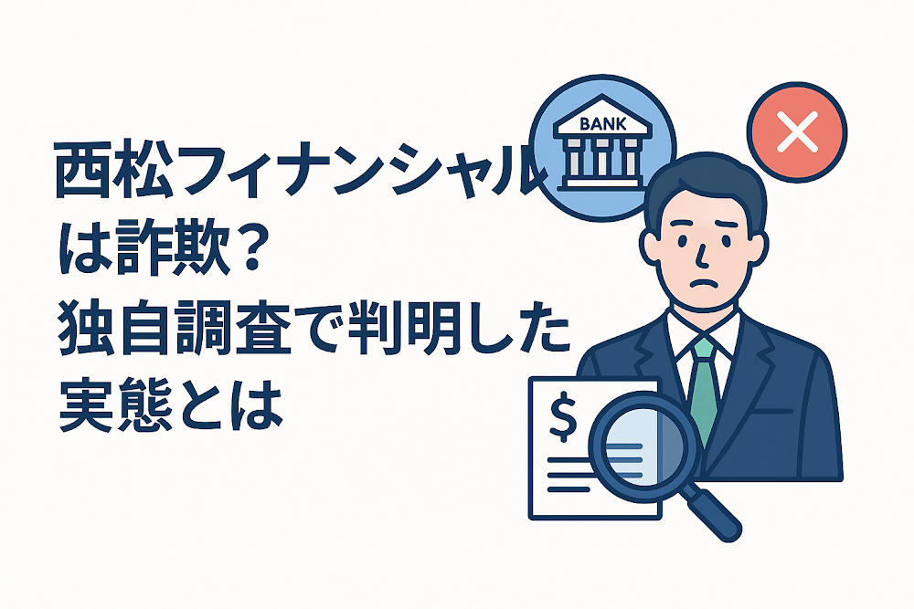 西松フィナンシャルは詐欺?独自調査で判明した実態とは