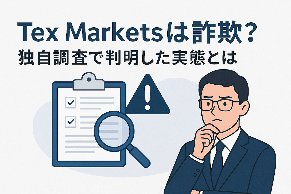 Tex Marketsは詐欺?独自調査で判明した実態とは