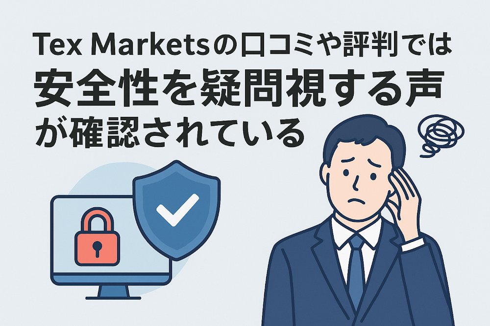 Tex Marketsの口コミや評判では安全性を疑問視する声が確認されている