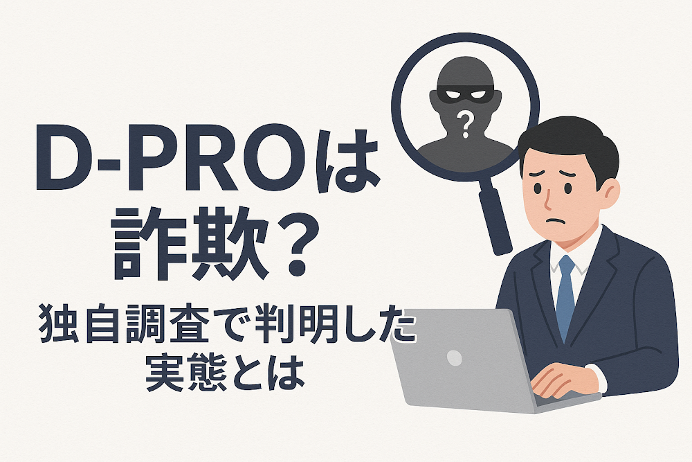 D-PROは詐欺?独自調査で判明した実態とは