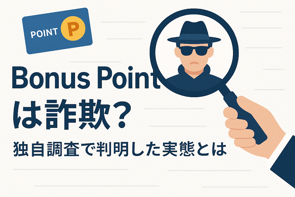 Bonus Pointは詐欺?独自調査で判明した実態とは