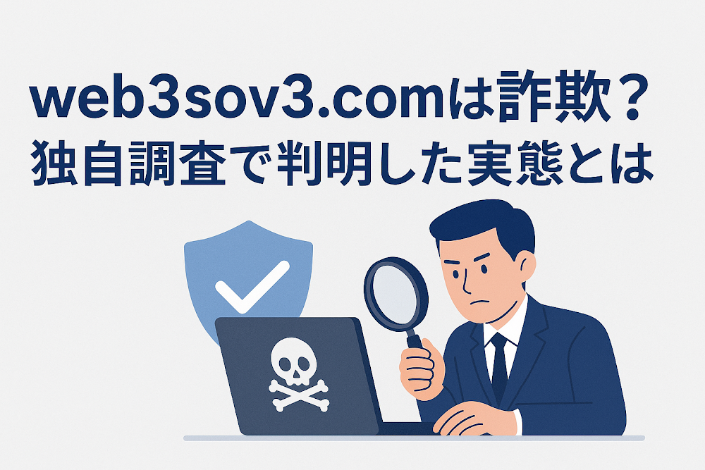 web3sov3.comは詐欺？独自調査で判明した実態とは