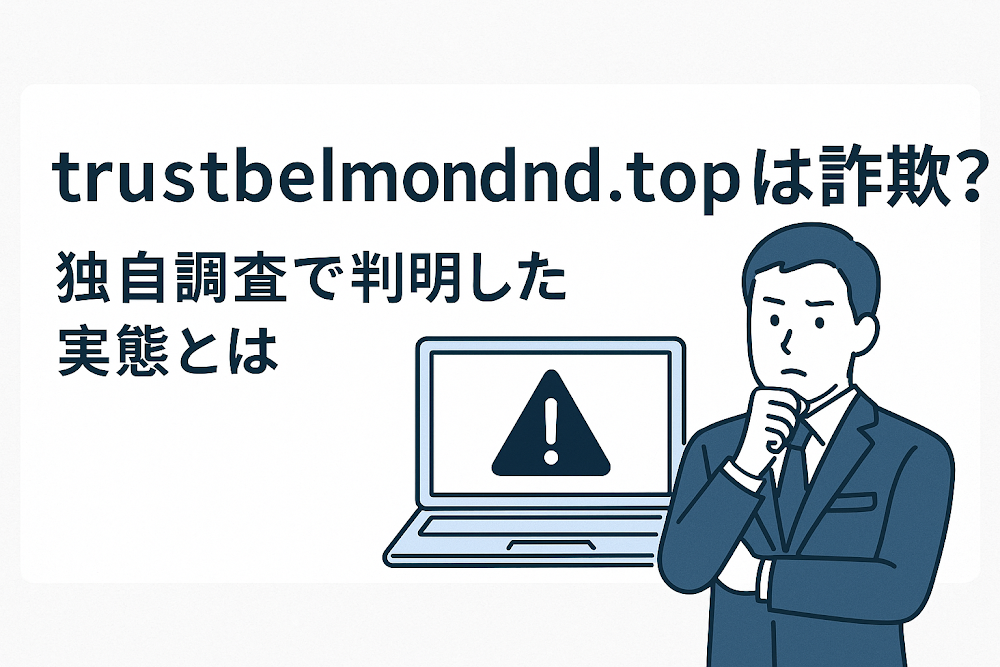 trustbelmondnd.topは詐欺？独自調査で判明した実態とは