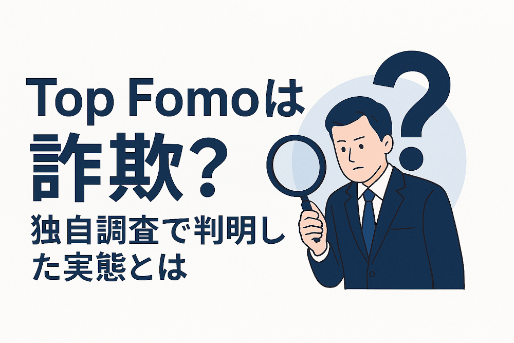 Top Fomoは詐欺?独自調査で判明した実態とは